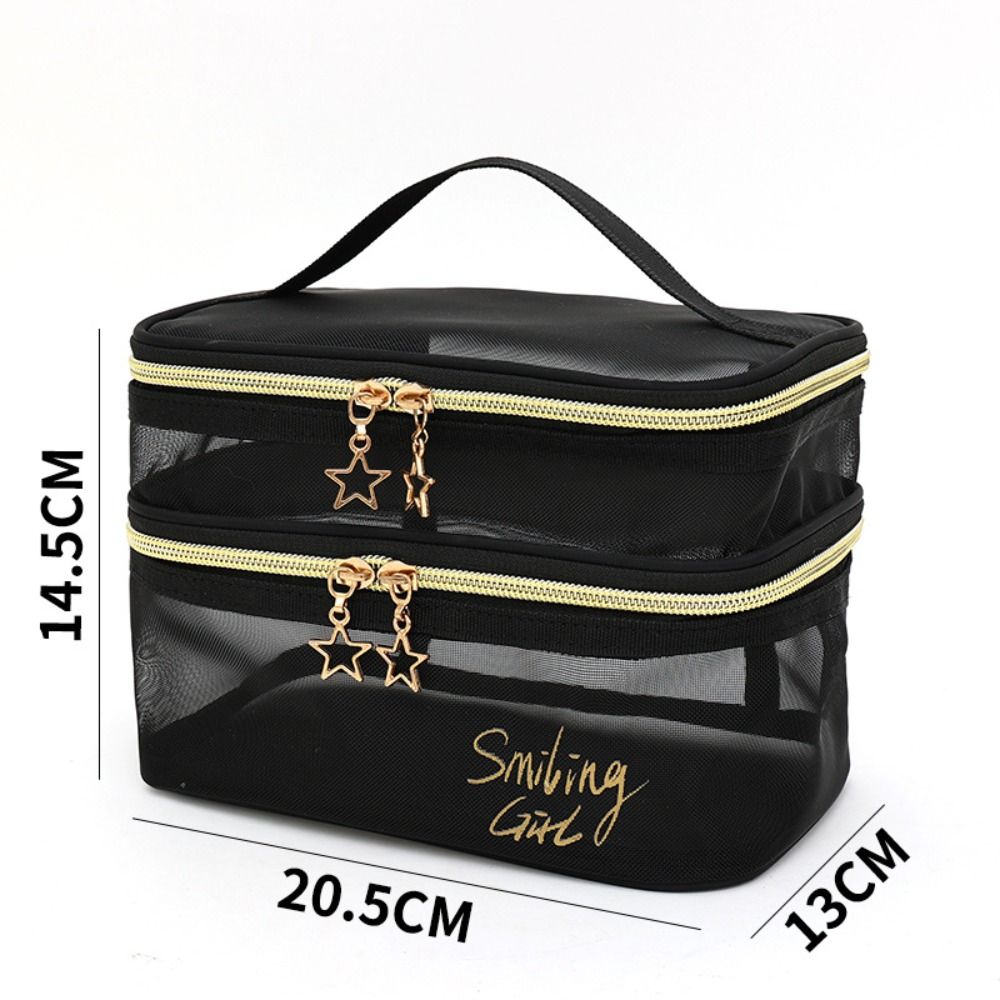 Cosmetic Bags - Новая нейлоновая косметичка с двойными отделениями,
