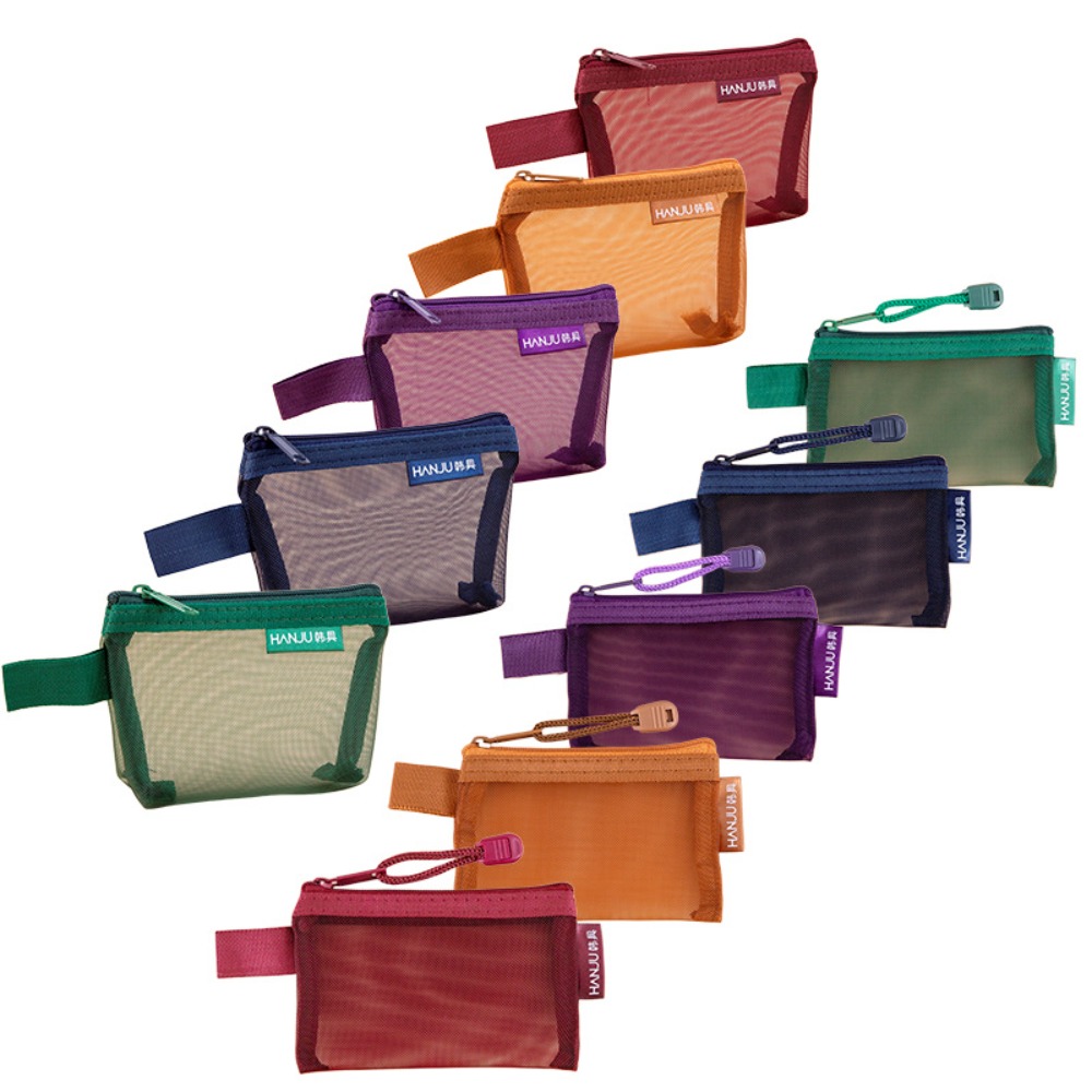 Wallets - Портативная дорожная сумка-сетка из ткани, мини-кошелек-косметичка