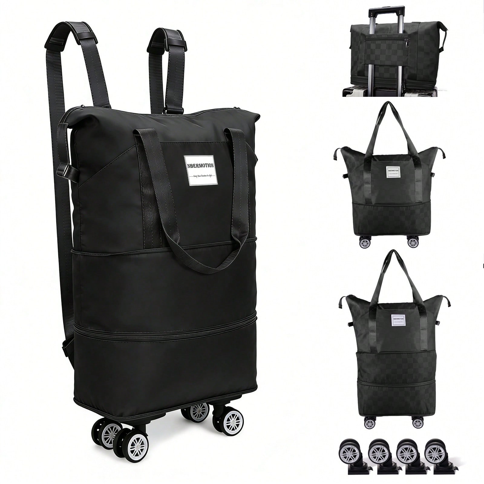 Расширяемая дорожная сумка-рюк – обзор и цена Foldable Rolling Luggage Bag